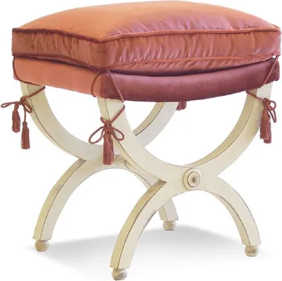 Produktbild von Casa Padrino Luxus Barock Hocker Rosa / Creme / Gold H. 48 cm - Barock Möbel -  Italy