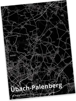 Produktbild von Mr. & Mrs. Panda Postkarte Übach-Palenberg - Geschenk, Grußkarte, Stadt, Ansichtskarten, Dorf Karte Landkarte Map Stadtplan, kunstkarte, Postkarten, Fotokarte