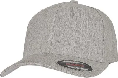 Imagen del producto de Gorra Flexfit de mezcla de lana, color gris jaspeado - Talla S/M