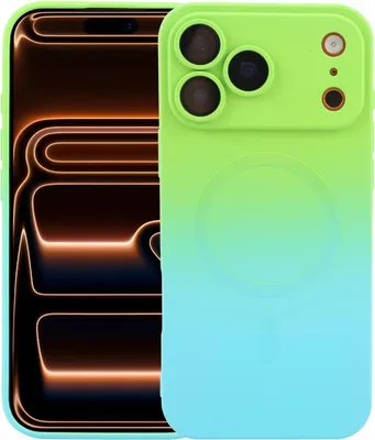Obrázok produktu pre Silikónové puzdro MagSafe pre Apple iPhone 17 Pro s farebným gradientom a ochranou šošovky puzdra na mobilný telefón