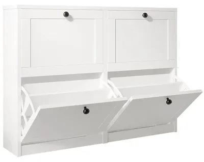 Immagine prodotto di Scatola portascarpe con 4 cassetti ribaltabili JY-230323, altezza 79 cm, bianco