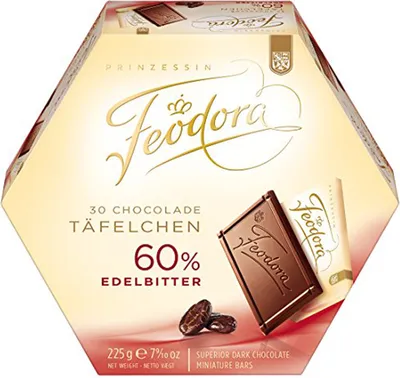 Zdjęcie produktu dla Batony czekoladowe Feodora 60% ciemna czekolada 225g