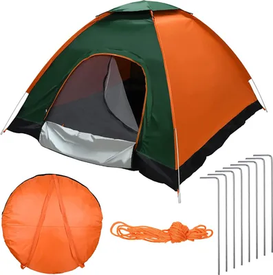 Produktbild von Campingzelt, Pop-up Zelt, Automatik Wurfzelte, für 3-4 Personen, Großes Familienzelt mit Tragetasche, für Festival, Campingplatz, Zelten und Co