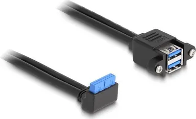 Obrázok produktu pre DeLOCK 83007, 0,5 m, 2 x USB A, USB 2.0, Čierna