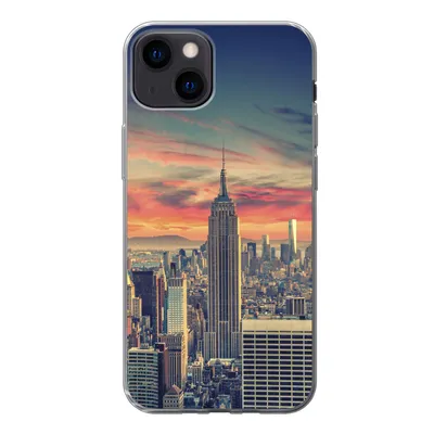 Produktbild von MuchoWow® Handyhülle Schutzhülle Hülle für iPhone 13 New York - Manhattan - Empire State Building Silikon Softcase Handy Hülle - Karteninhaber