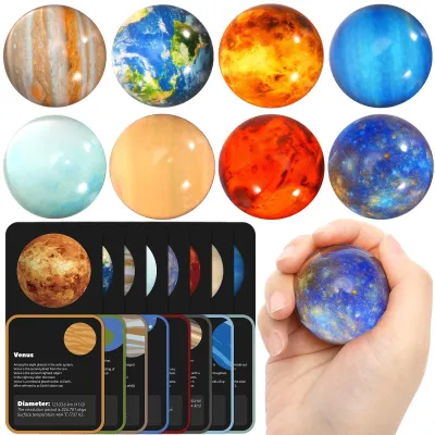 Imagen del producto de 16 piezas del sistema solar para niños: juguetes de planetas y tarjetas educativas