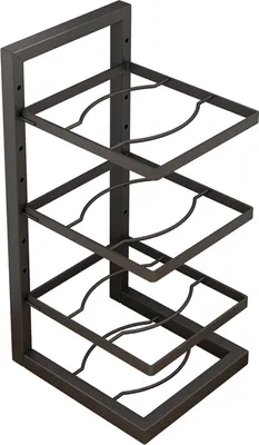 Produktbild von Topf- und Pfannenregal, Topfdeckelhalter, rostfrei, stark belastbar, höhenverstellbar, vielseitiges Topfdeckelregal, multifunktionaler Küchen-Organizer