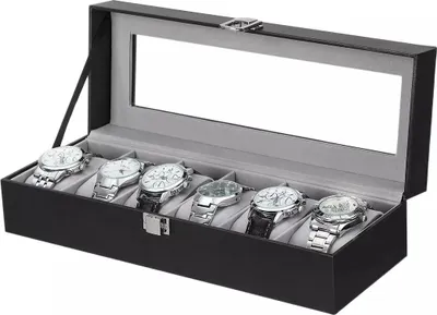 Immagine prodotto di In And OutdoorMatch scatola per orologi Elouise - scatola per orologi - scatola per gioielli - 6 pezzi - 30 x 11,2 x 8 cm