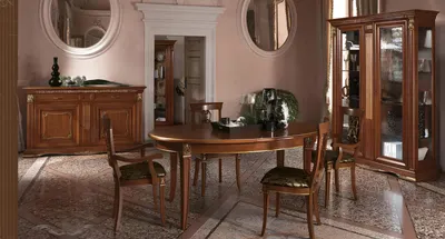 Produktbild von Ess Tisch Garnitur Designer Tische + 4x Stuhl Set Echt Holz Komplett Set Wohn
