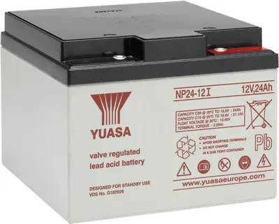 Obrázok produktu pre Olovená batéria Yuasa NP24-12I, 12V, 24 Ah, 166 x 175 x 125 mm