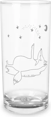 Produktbild von Mr. & Mrs. Panda Longdrinkglas Fuchs Sterne 200 ml - Transparent - Geschenk, Glas, Füchse, Tumbler, Wasserglas, Trinkglas, Romantik, Mond, Sternengucker