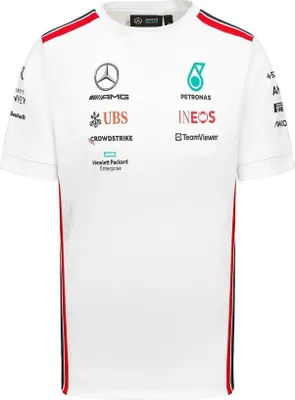 Immagine prodotto di Mercedes amg petronas f1 2024 t-shirt uomo cotone bianco