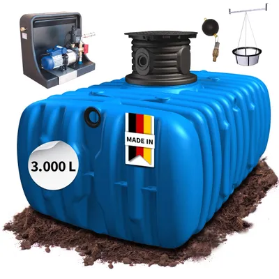 Productafbeelding van 4rain FLAT M vlaktank-pakket 3000 L Huis-Premium, AI-gegenereerde afbeelding