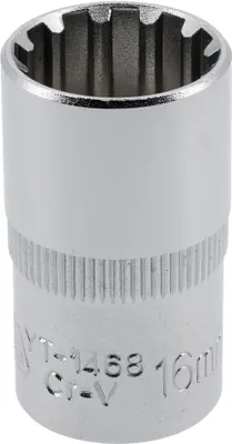 Obrázek produktu pro Spline nástrčný klíč 1/2" x 16 mm x 38 mm CRV