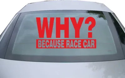 Produktbild von Indigos UG - Aufkleber Heckscheibe & Motorklappe DE2936 - rot - 600x314 mm - Why Because Race Car - Auto Scheiben Fenster Heckklappe Tuning Racing JDM - Die cut