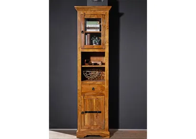 Produktbild von MASSIVMOEBEL24 Hochschrank Akazie 52x36x187 honig lackiert OXFORD #01004
