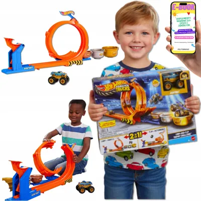Produktbild von Hot Wheels Monster Trucks Bigfoot Pokalsprung-Spielset 50th Anniversary
