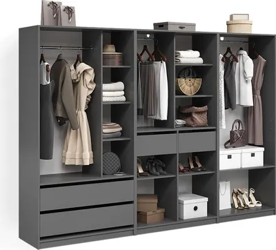Immagine prodotto di Armadio Livinity Trento Antracite Set di 3, Model 58981