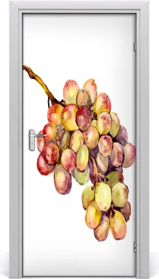 Produktbild von Tulup Türaufkleber 95x205 cm Dekorative Aufkleber Selbstklebend Wasserdichte Tapete Abnehmbar Schlafzimmer Wohnzimmer Wohnkultur - Trauben