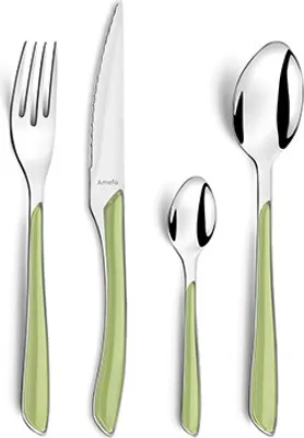 Image de Eclat-Vert pastel - Couverts 24 pièces