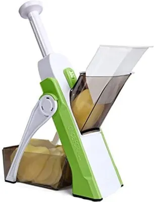 Productafbeelding van Famanu groentesnijder, multifunctioneel - handbediend, groen
