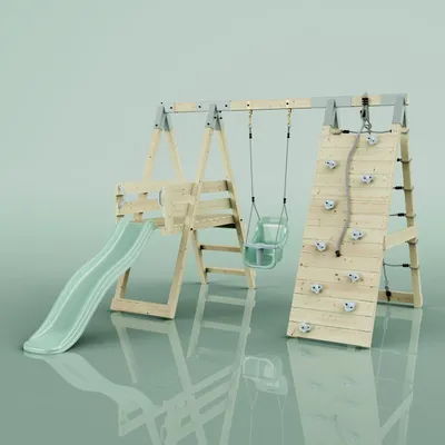 Produktbild von OutdoorToys Klettergerüst Hummel aus Holz in Grün Mintgrün
