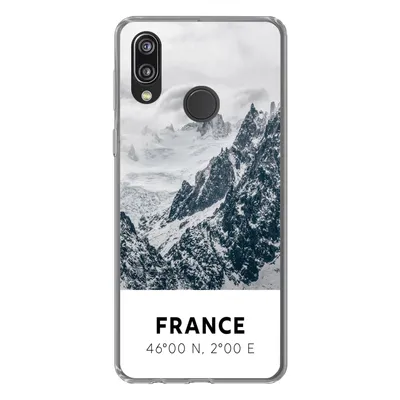 Produktbild von MuchoWow® Handyhülle Schutzhülle Hülle für Huawei P20 Lite (2020) Frankreich - Berge - Schnee Silikon Softcase Handy Hülle - Kartenhalter