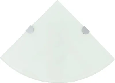 Image de Étagère de coin avec supports chromés Verre Blanc 25 x 25 cm