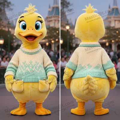 Immagine prodotto di Costume MASTICOT Gonfiabile a Forma di Cigno Cartone Giallo in Velluto