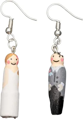 Produktbild von Brautpaar Ohrringe Miniblings Hänger Pärchen Ehe Hochzeit Ehepaar auch LGBTQ
