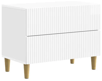 Obrázek produktu pro Noční skříňka Bílá s vysokým leskem 62 x 34,5 x 48 cm
