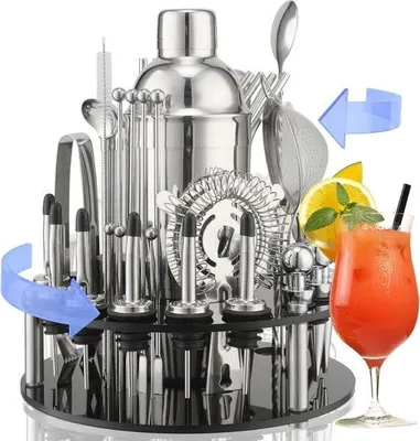Produktbild von Cocktailset – 41-teiliges Shaker-Set – Edelstahl – Barkeeper-Set