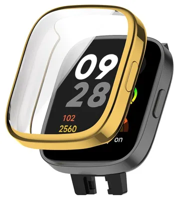 Produktbild von Full Coverage Electroplating TPU Watch Case Gold für Xiaomi Redmi Watch3 Case