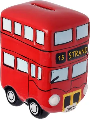 Produktbild von Spardose Keramik rot Routemaster Bus