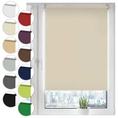 Produktbild von Verdunkelungsrollo ohne Bohren, 100 x 150 cm, Creme
