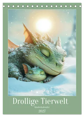 Produktbild von Drollige Tierwelt - Kinderkalender (Tischkalender 2027 DIN A5 hoch), CALVENDO Monatskalender