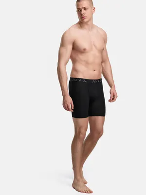 Produktbild von Phil & Co. Berlin Herren Retro Boxer 2-Pack Long Boxer - black-grey melange - Größe L