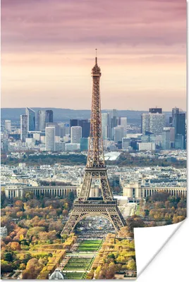 Produktbild von MuchoWow® Poster Eiffelturm - Paris - Himmel 40x60 cm - Plakate für die Wand - Poster Babyzimmer
