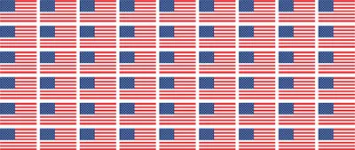 Produktbild von Mini Aufkleber Set - Pack glatt - 20x12mm - selbstklebender Sticker - USA - United States - Flagge / Banner / Standarte fürs Auto, Büro, zu Hause und die Schule - 54 Stück