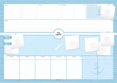 Produktbild von Schreibtischunterlage aus Papier mit 50 Blatt zum Abreißen - Hochwertige Schreibunterlage im Format DIN A2, Papierunterlage für Kinder und Erwachsene
