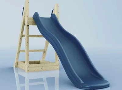 Produktbild von OutdoorToys Rutsche Gazelle aus Holz in Blau 175cm 175cm