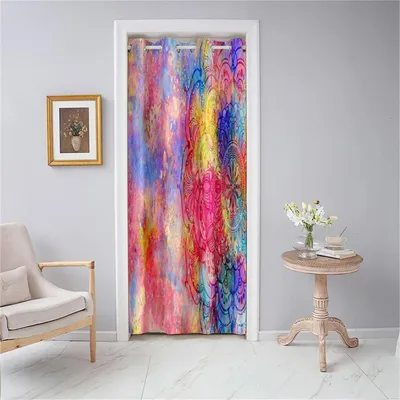 Immagine prodotto di Tenda per porta, oscurante, con occhielli, 80x180 cm, rosa, tenda termica