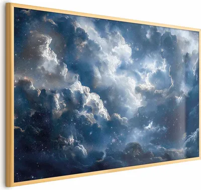 Produktbild von Posterpapier Poster - Astronomical Wonders: Clouds and Stars in Harmonious Union 42x29.7 cm Muster b-H-10057-ao-a
