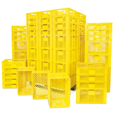 Produktbild von Eurobehälter/Bäckerkiste, 42x LxBxH 600x400x150mm, 36x LxBxH 600x400x320 mm, gelb