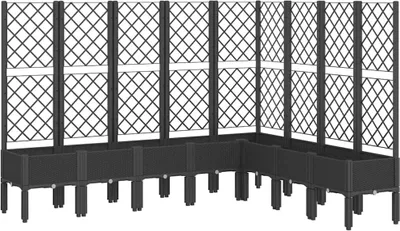 Obrázek produktu pro vidaXL květináč s mříží černý 200x160x142 cm PP