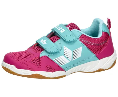 Produktbild von Mädchen Sportschuh Sport V Pink/Blau mit Klettverschluss, hallentauglich
