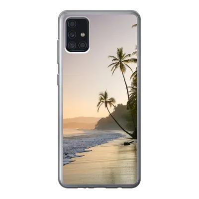 Produktbild von MuchoWow® Handyhülle Schutzhülle Hülle für Samsung Galaxy A52 5G Strand - Sonnenuntergang - Tropisch Silikon Softcase Handy Hülle - Umschlag
