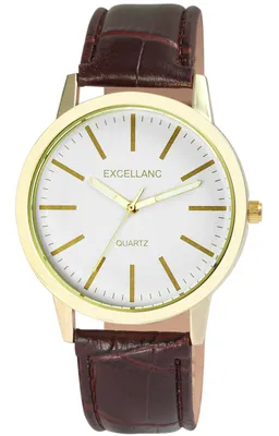 Produktbild von Excellanc Herrenuhr Leuchtzeiger mit Kunstlederionsarmband