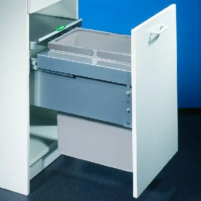 Produktbild von Naber, Cox® Base 2T 400-1. Abfallsammler, hellgrau, Höhe 460 mm - Mülleimer