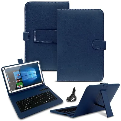 Produktbild von Tastatur Hülle kompatibel für Tab 8 8E Tasche QWERTZ Bluetooth Schutzhülle Keyboard kabellos deutsche Tastatur QWERTZ Layout Case Cover Farben Blau